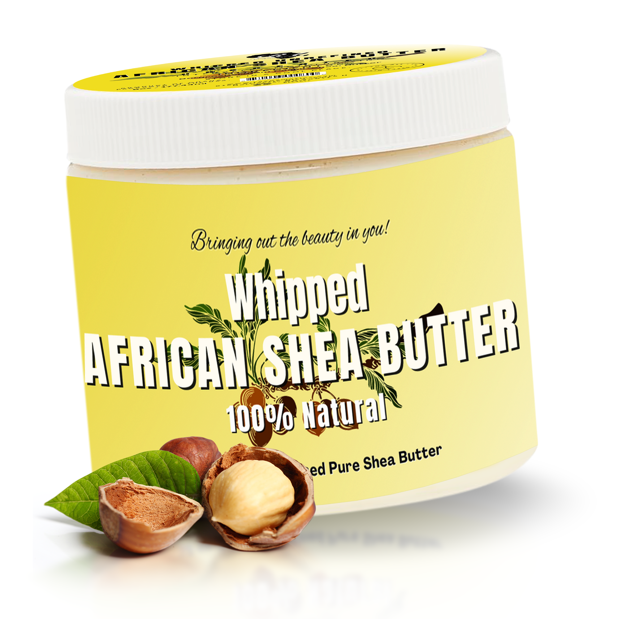 RA Cosmetics, LLC - 100% African Ivory Shea Butter Whipped - Unscented, 12 oz