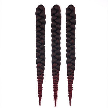 Dosso Beauty - 3 Bundle Pack Pre-stretched Hypoallergenic Braiding Hair: 1B/39J