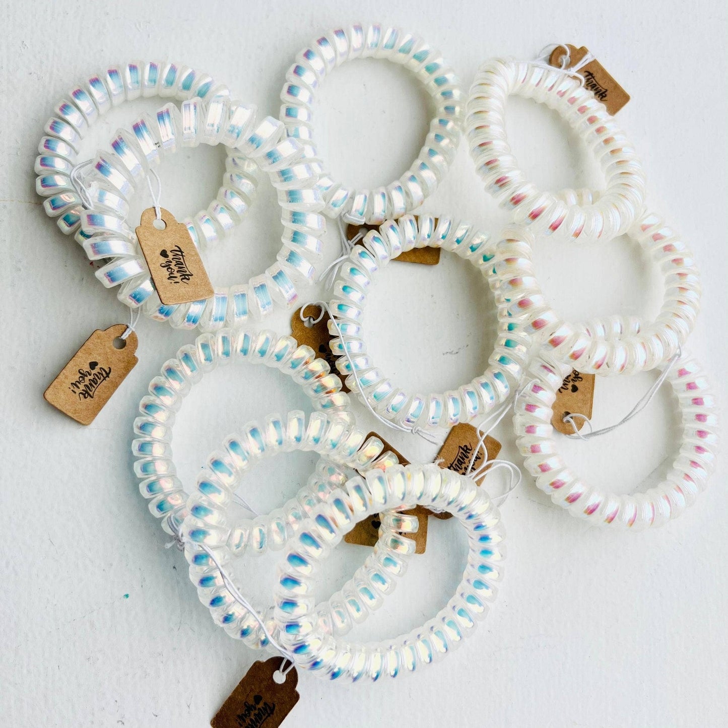 Tiny Gift Society - Thank You Gifts Holo Hair Coils Telephone Cord Hair Ties