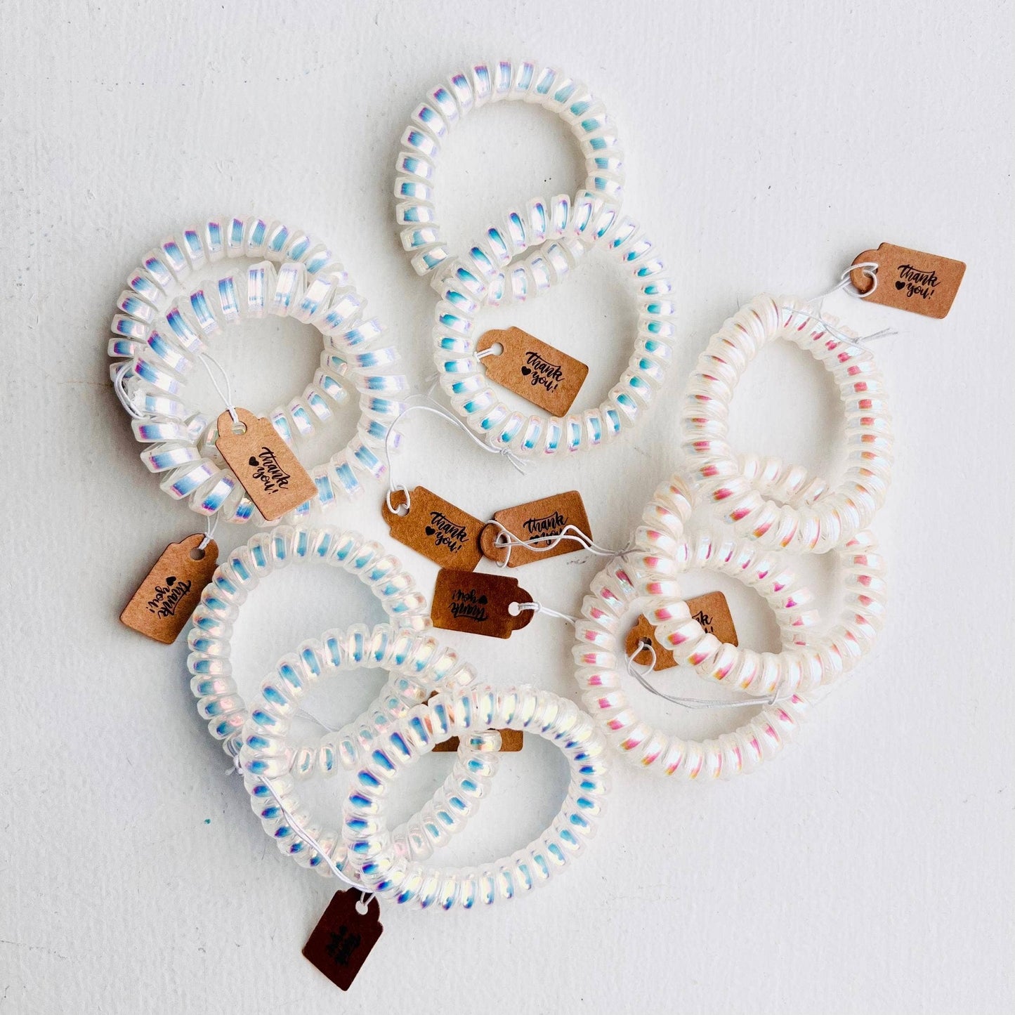 Tiny Gift Society - Thank You Gifts Holo Hair Coils Telephone Cord Hair Ties