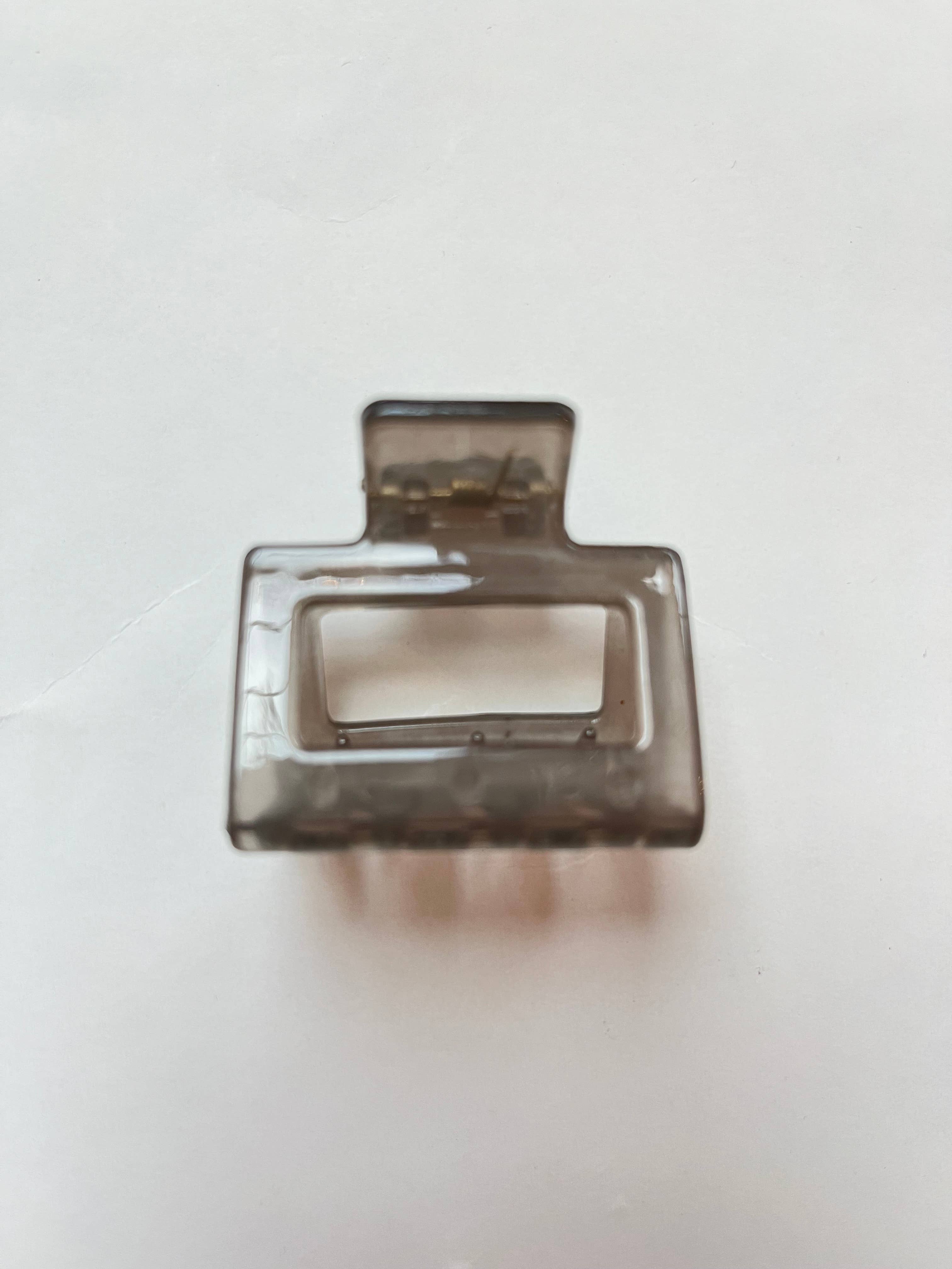 Frosting Company - Small Square Hair Claw Clips - Green Brown