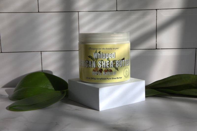 RA Cosmetics, LLC - 100% African Ivory Shea Butter Whipped - Unscented, 12 oz