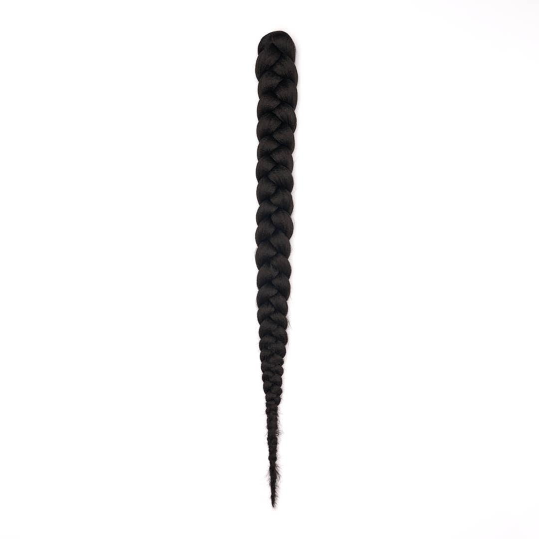 Dosso Beauty - (Single Packs) Pre-Stretched Hypoallergenic Braiding Hair: 1B / 16"