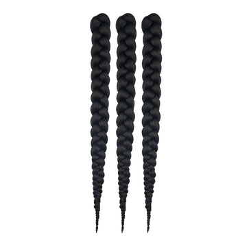 Dosso Beauty-3 Bundle Pack Pre-stretched Itch-Free Braiding Hair 1B/28"