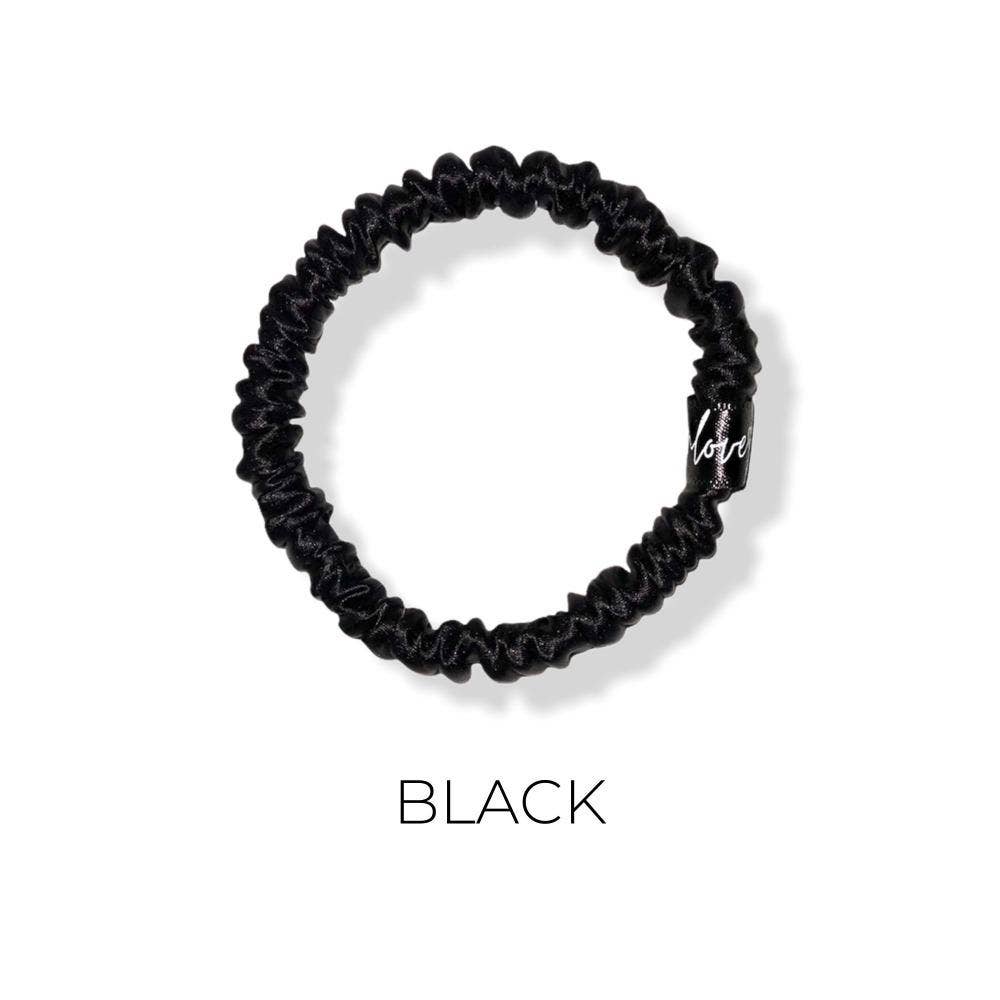 Silknlove Co. - Skinny Silk Scrunchie: Black