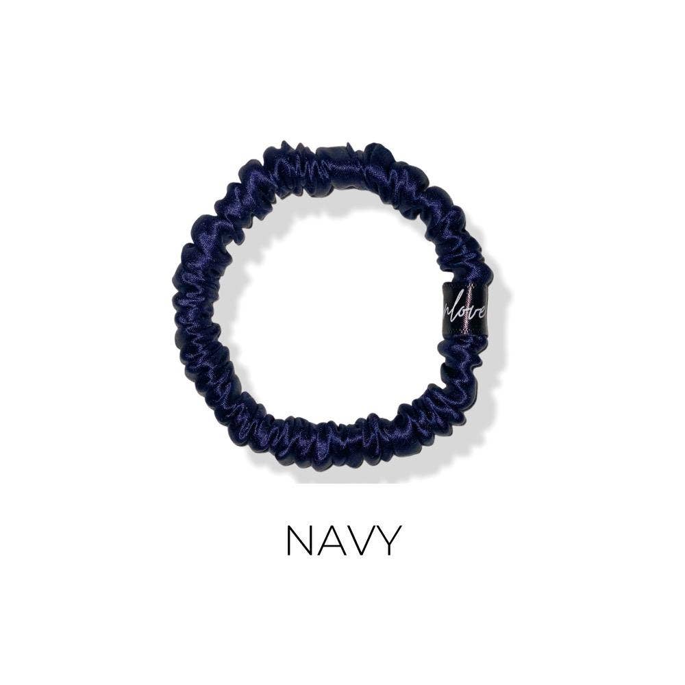 Silknlove Co. - Skinny Silk Scrunchie: Black