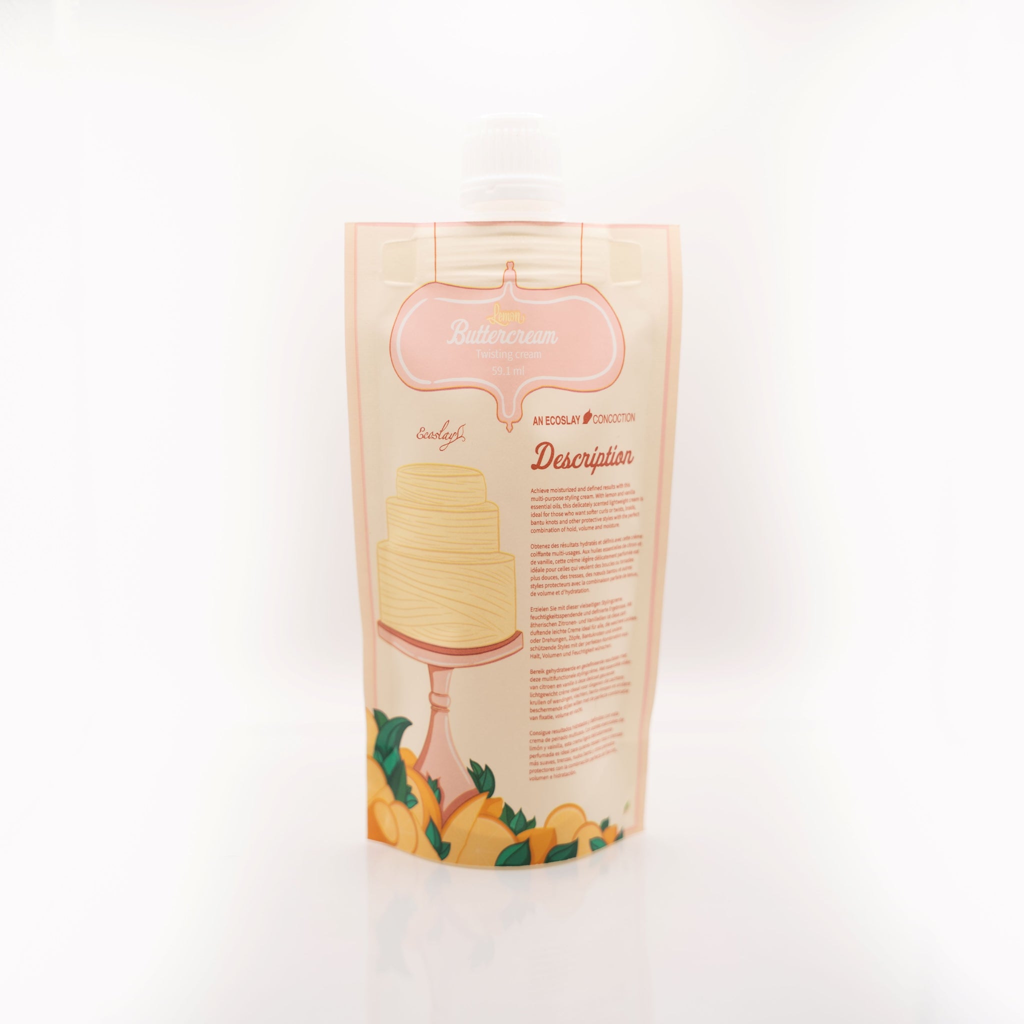 Ecoslay - Lemon Buttercream Styling Cream 2oz Pouch