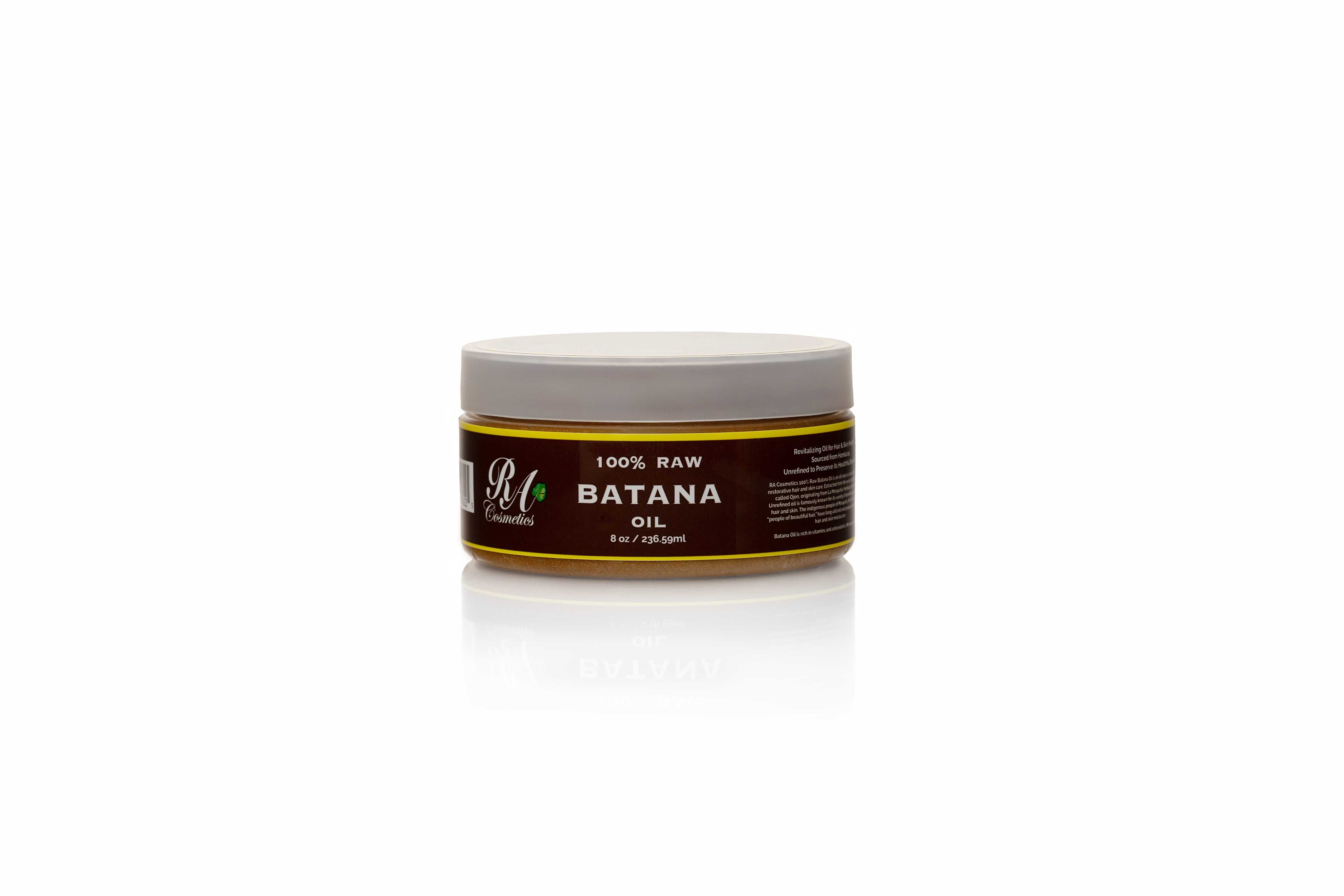 RA Cosmetics - 100% Raw Batana Oil, 8oz -From Honduras