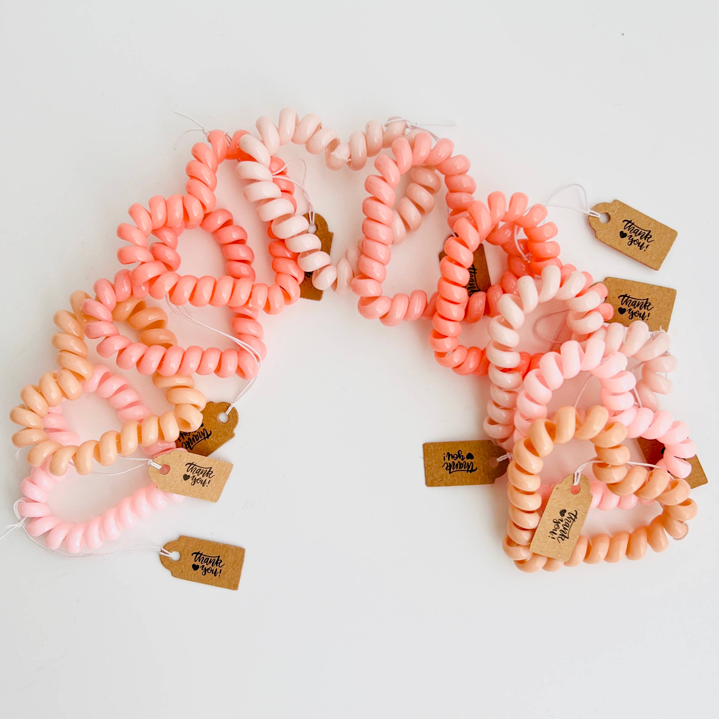 Tiny Gift Society - Heart Hair Coils | Thank You Gifts Telephone Cord Hair Ties