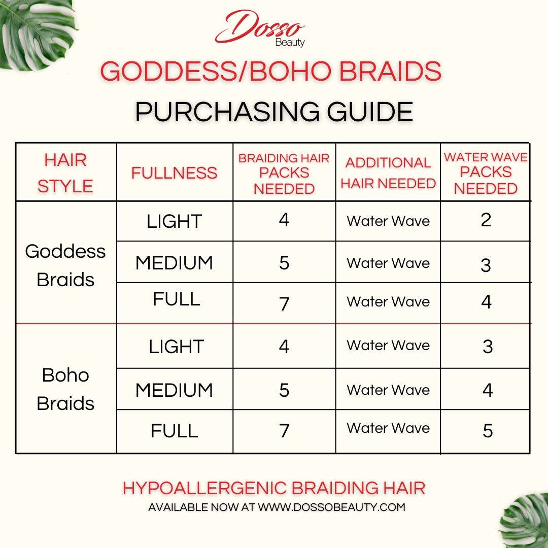 Dosso Beauty - (Single Packs) Pre-Stretched Hypoallergenic Braiding Hair: 4 / 16"