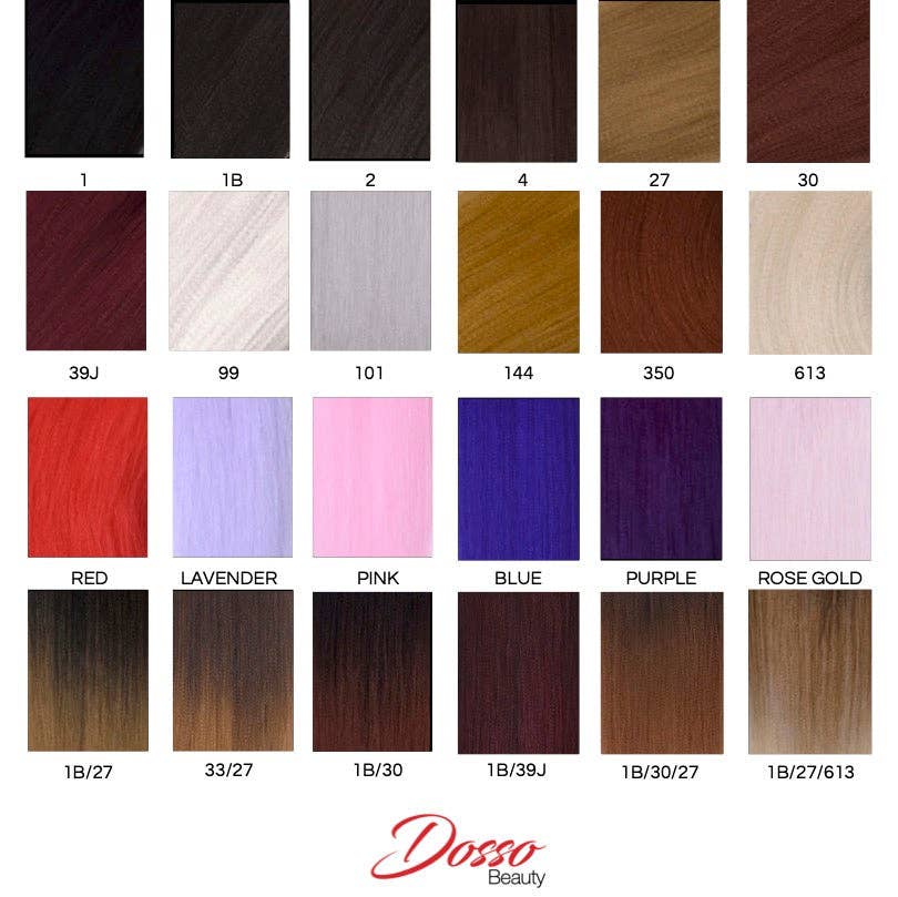 Dosso Beauty - (Single Packs) Pre-Stretched Hypoallergenic Braiding Hair: 1B / 16"