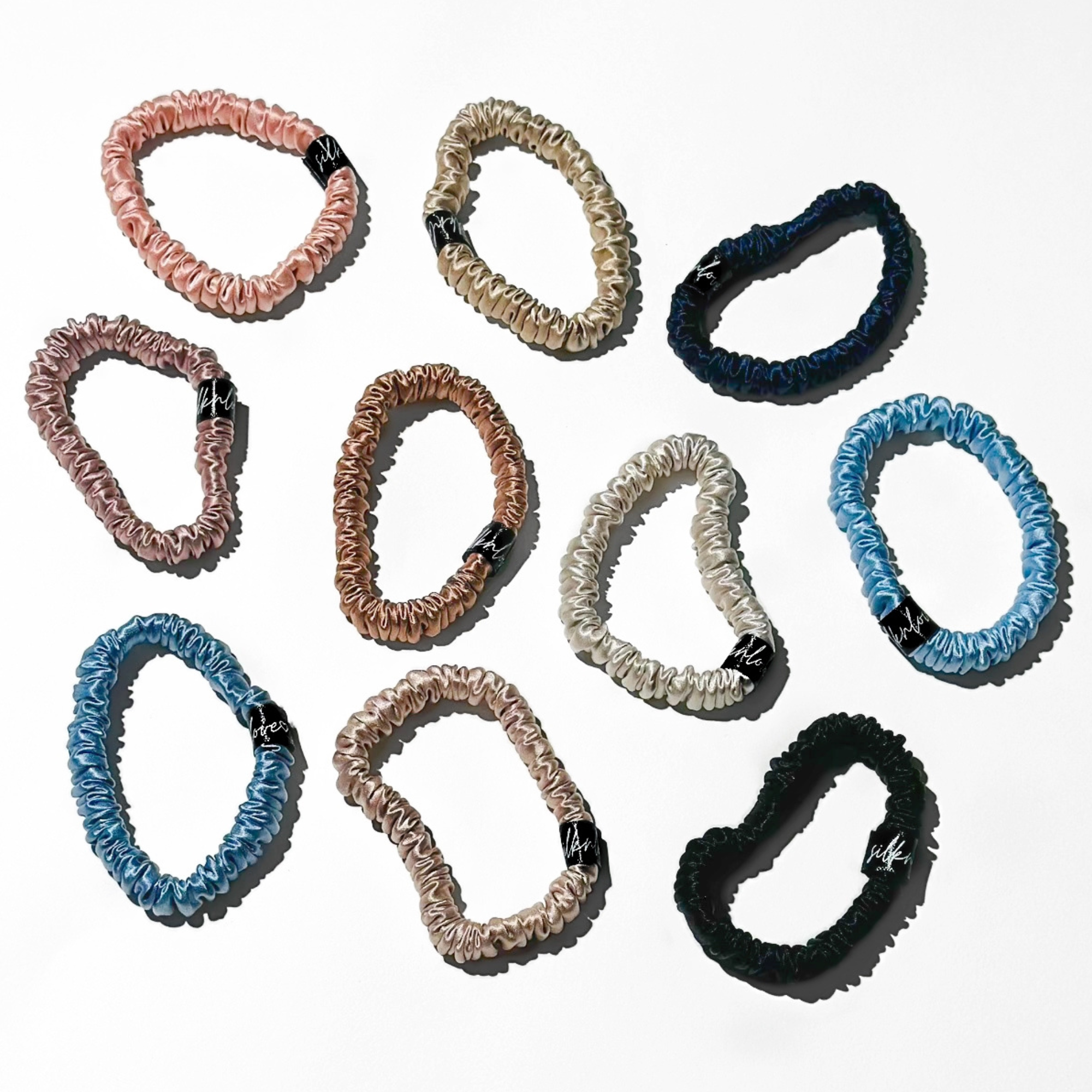 Silknlove Co. - Skinny Silk Scrunchie: Black