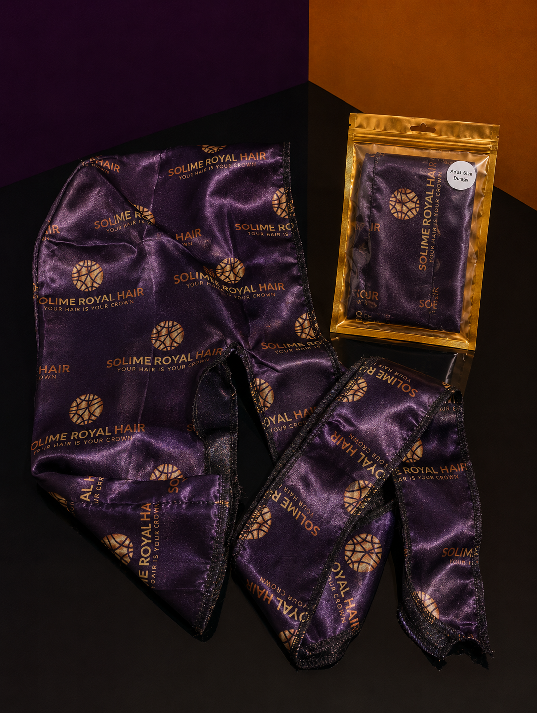 Solime Royal Hair - Reversible Durag - Adult Size