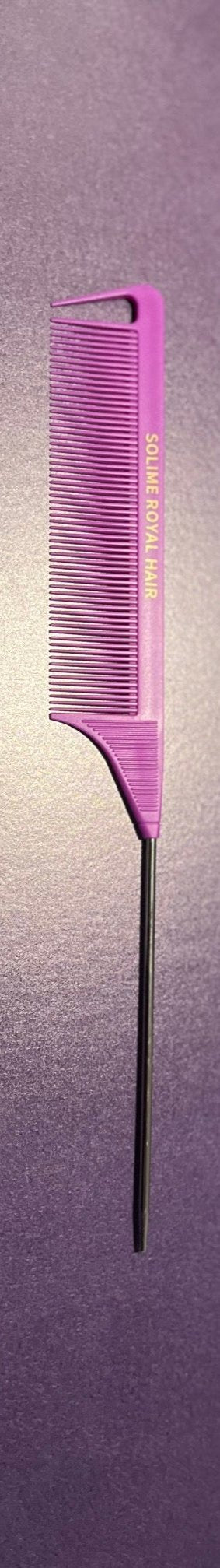 Solime Royal Hair - Rat Tail Comb - Purple