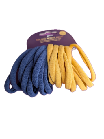 Recycled Nylon Headbands Set (10 Pack)  Blue & Yellow