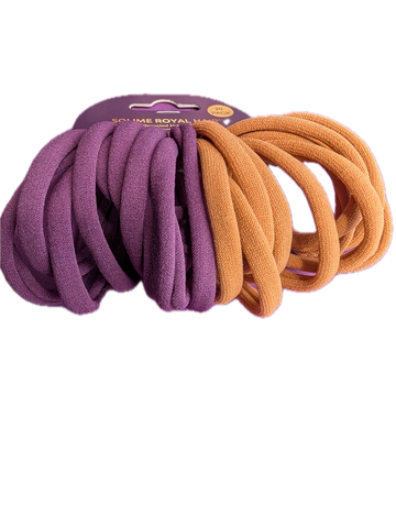 Recycled Nylon Headbands Set (10 Pack)  Purple & Ginger