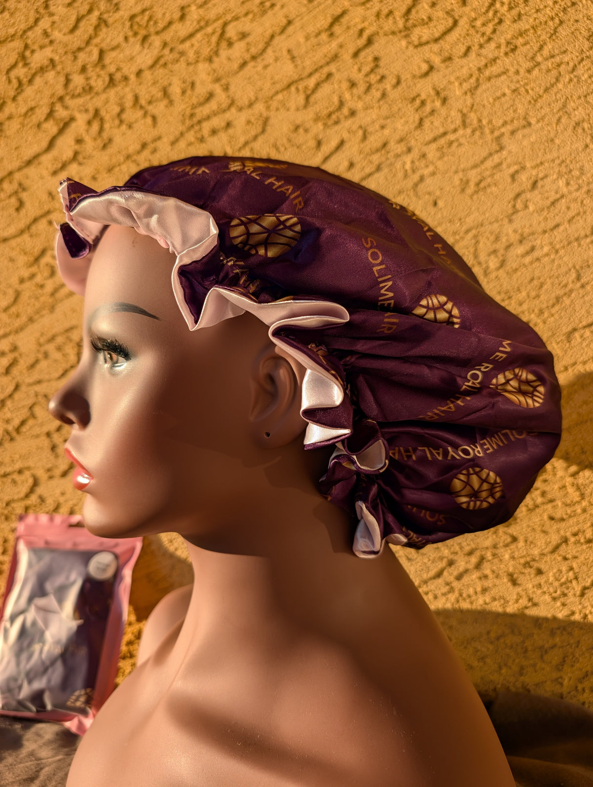 Reversible Satin Sleep Bonnet – Blush Pink