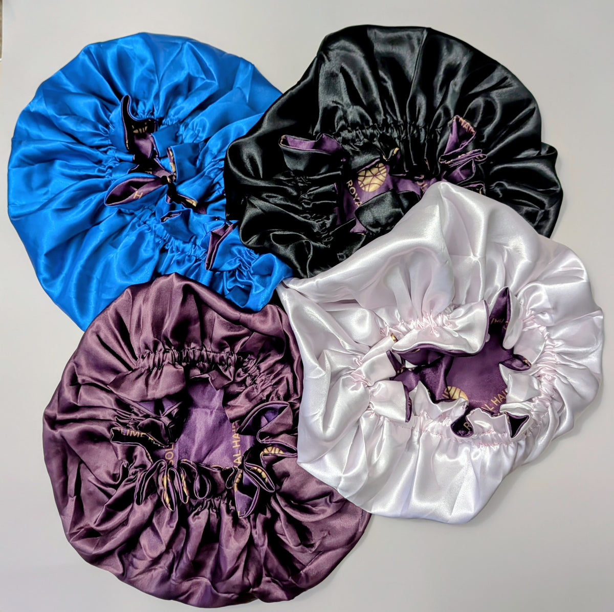Reversible Satin Sleep Bonnet – Blue