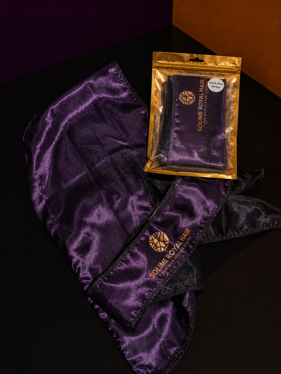 Solime Royal Hair - Reversible Durag - Adult Size