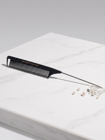 Solime Royal Hair - Rat Tail Comb - Black