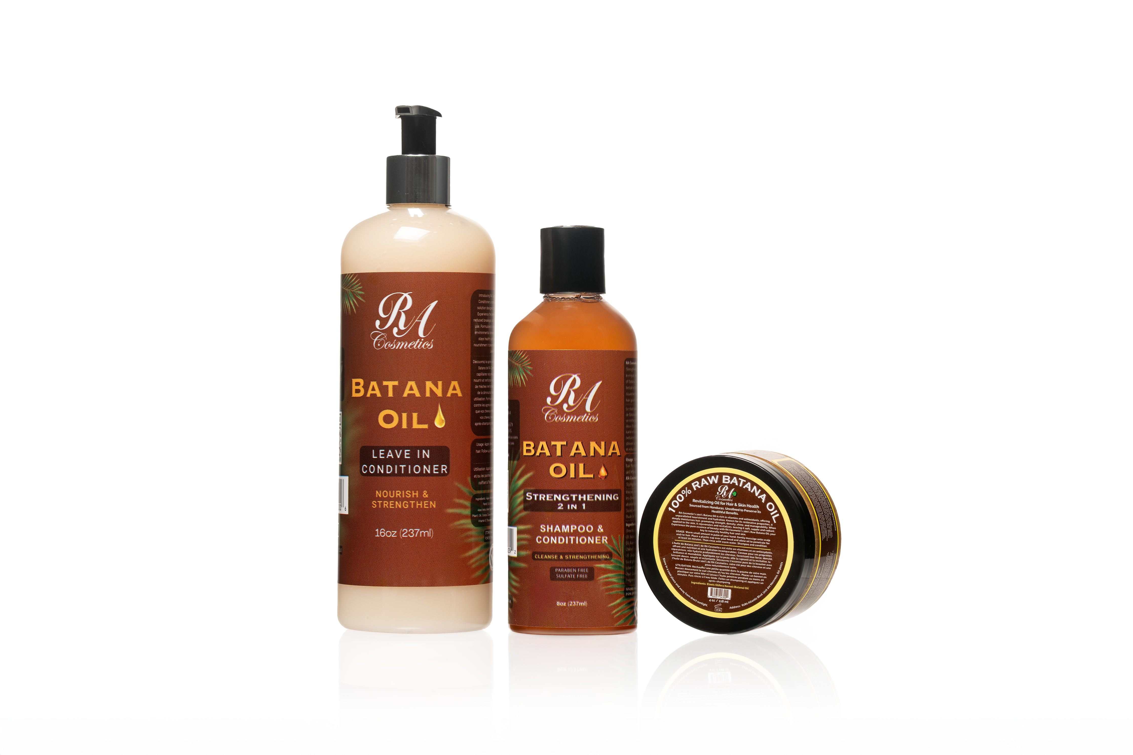 RA Cosmetics - 100% Raw Batana Oil, 8oz -From Honduras