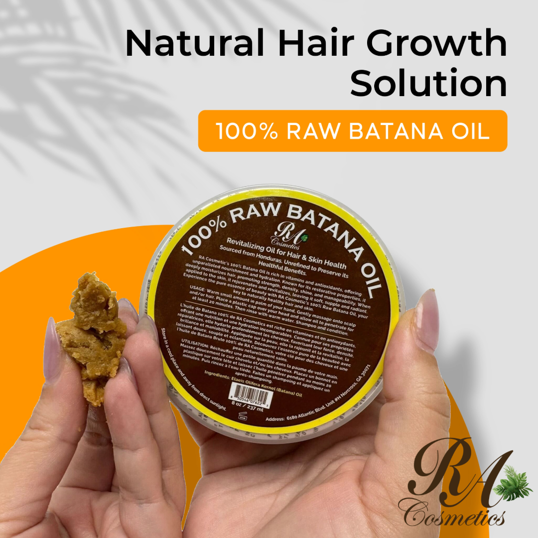 RA Cosmetics - 100% Raw Batana Oil, 8oz -From Honduras