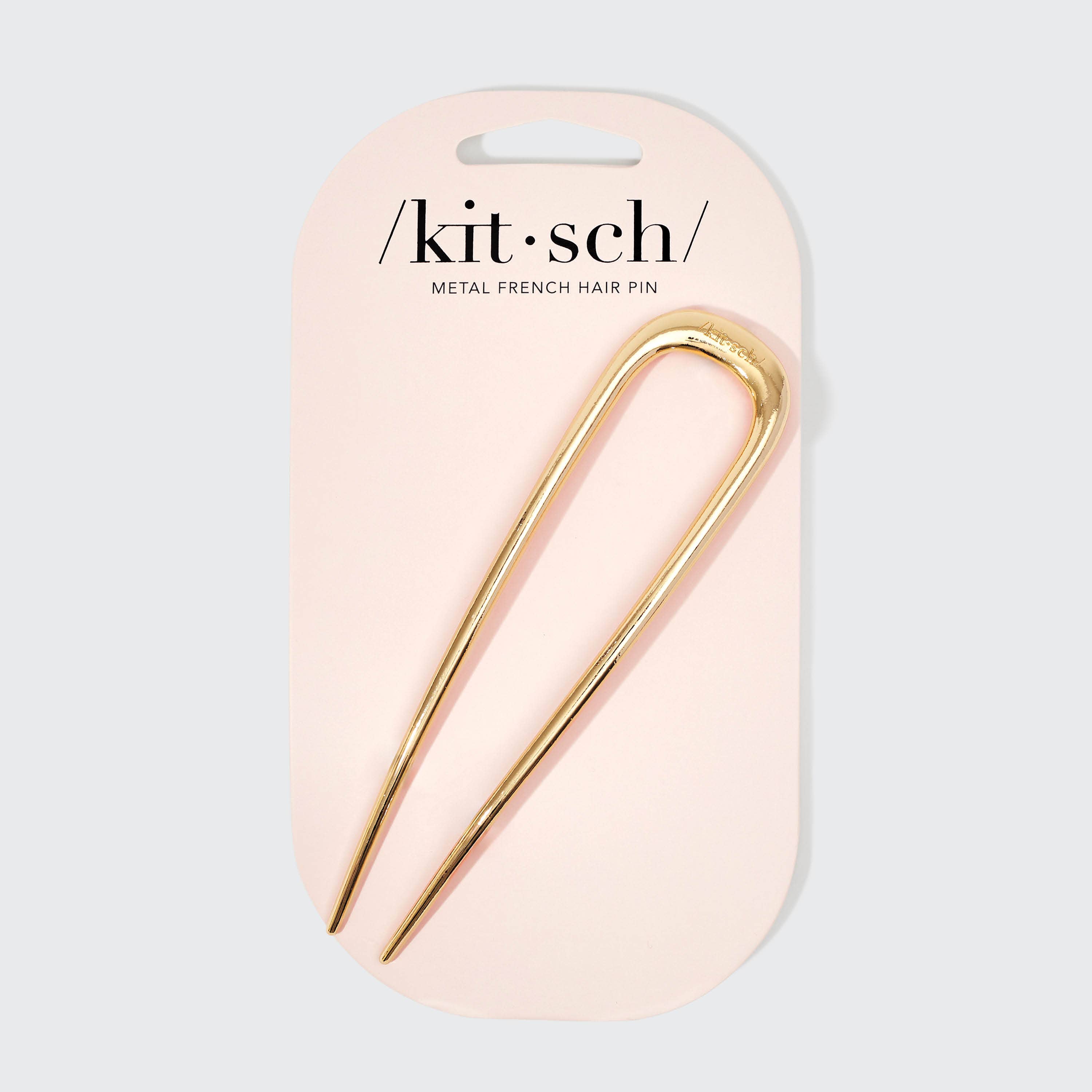 KITSCH - Metal French Hair Pin 1pc- Gold