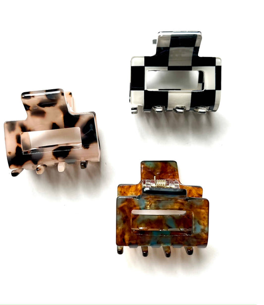 Frosting Company - Extra Small Square Hair Clips - xs
