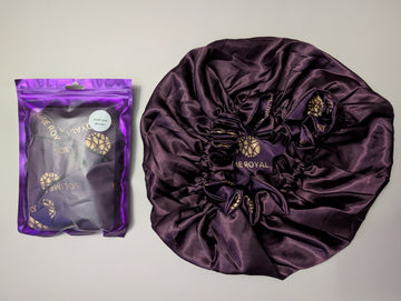 Reversible Satin Sleep Bonnet – Plum